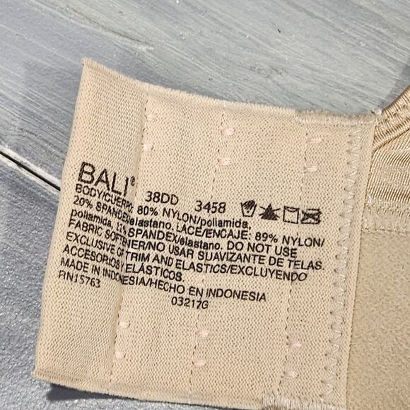 Bali Bra 38DD One Smooth U Bounce Control Wirefree Bra DF3458 Beige - Picture 3 of 9